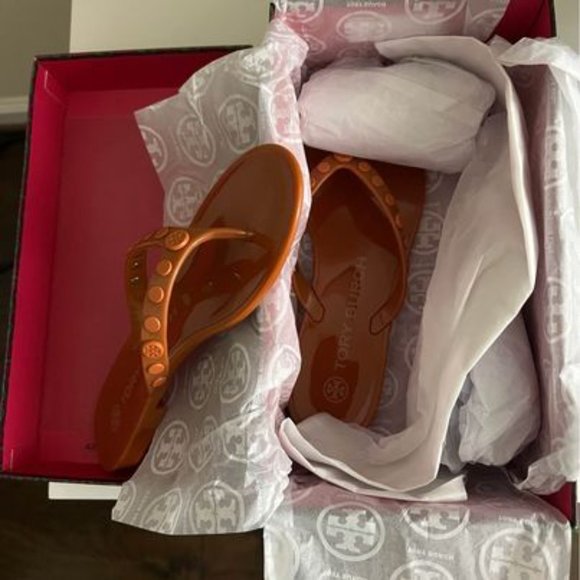 Tory Burch Women's Studded Jelly Thong Sandals - Picture 12 of 17